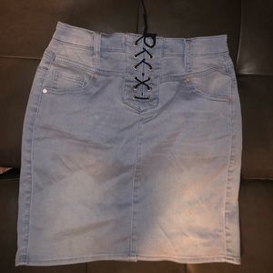 Material Girl lace up skirt